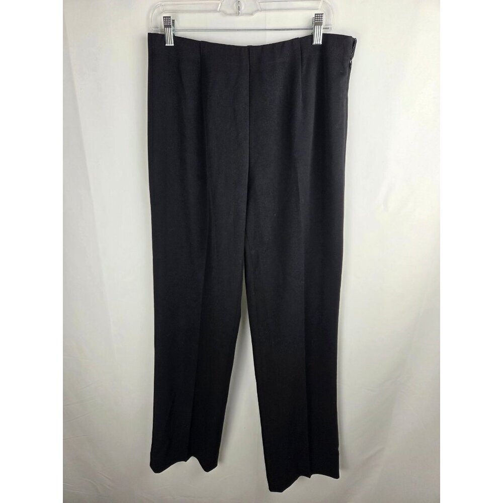 Pendleton Black Stretch Trousers Size 10 Side Zip Poly Rayon Straight‎ Classic